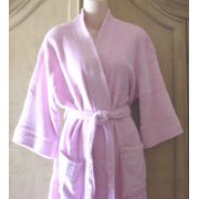 Cotton Terry Cover Up/Robe-Soft Pink