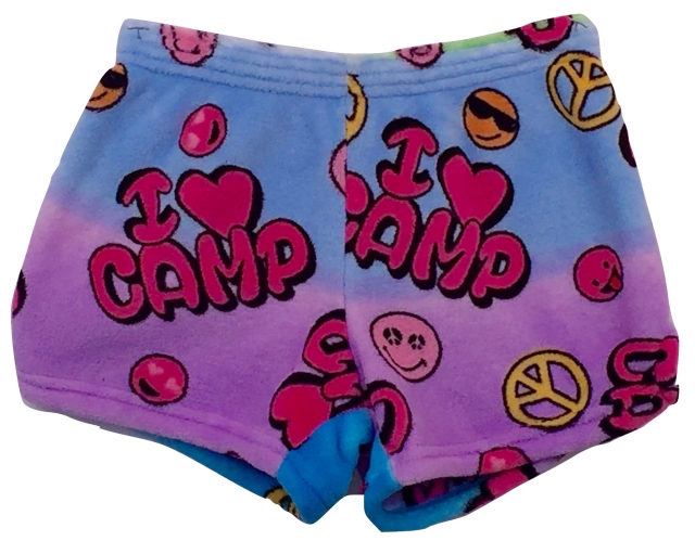 MADE WITH LOVE & KISSES FLURR SHORTS -EMOJI CAMP RAINBOW