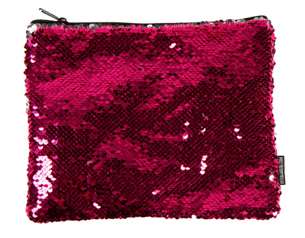 S. Lab Magic Sequin Pouch-Pink/Silver