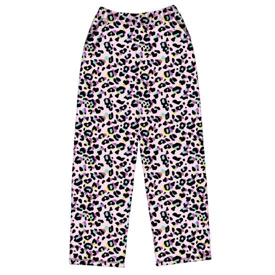 PINK LEPARD PLUSH PANTS