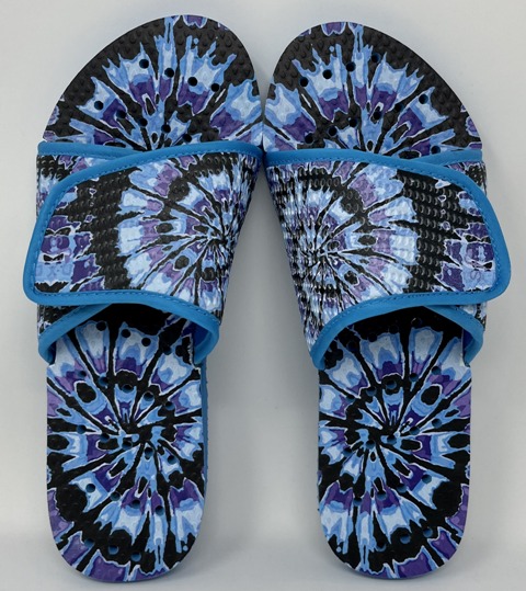 Showaflops-Blue/Purple Tie Dye Slides