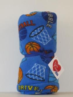 Made with Love & Kisses Flurr/Fleece Blanket Basketball Blue