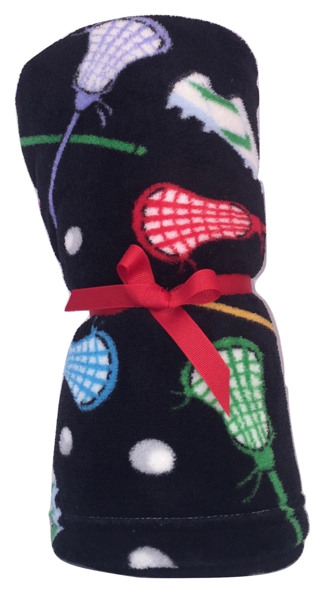 Made with Love & Kisses Flurr Blanket Lacrosse Black