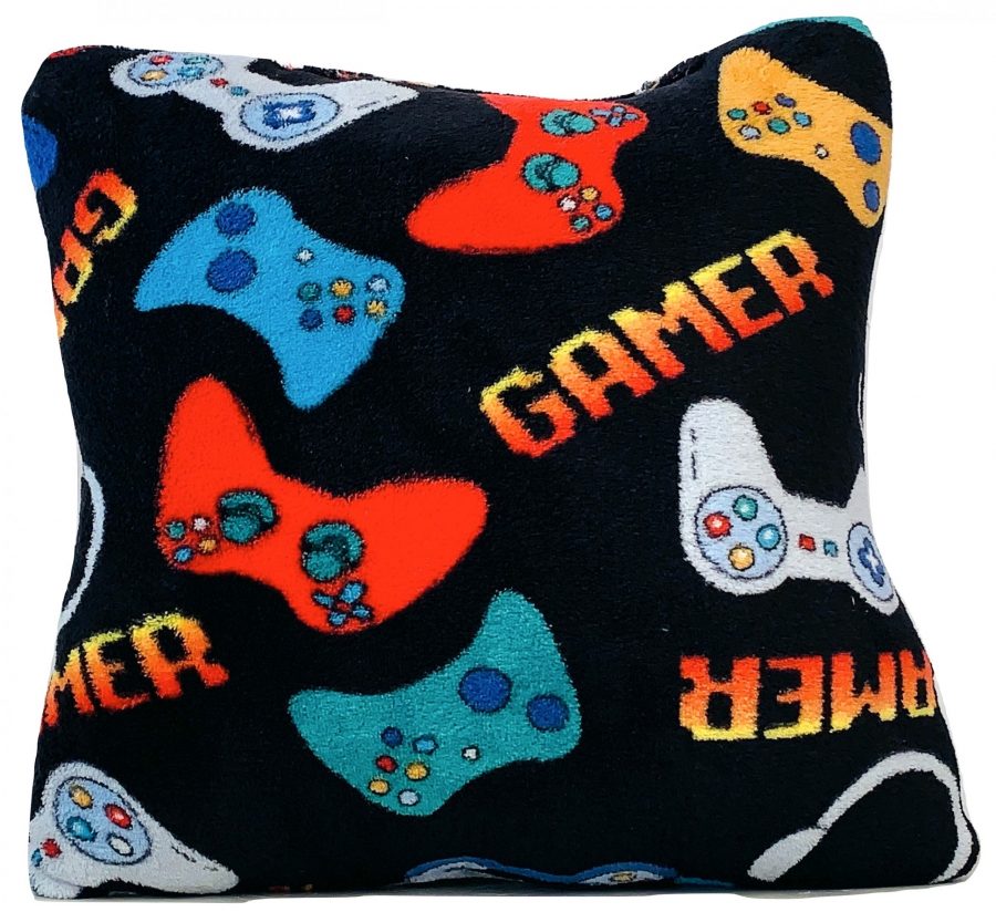 SQUARE PILLOW-GAMER BLACK