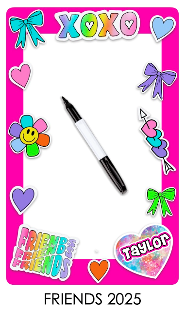 NAMEDROPS DRY ERASE BOARD PRE DESIGN (CUSTOM)-FRIENDS 2025