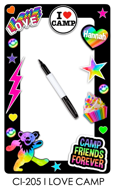 NAMEDROPS DRY ERASE BOARD PRE DESIGN (CUSTOM)-I LOVE CAMP