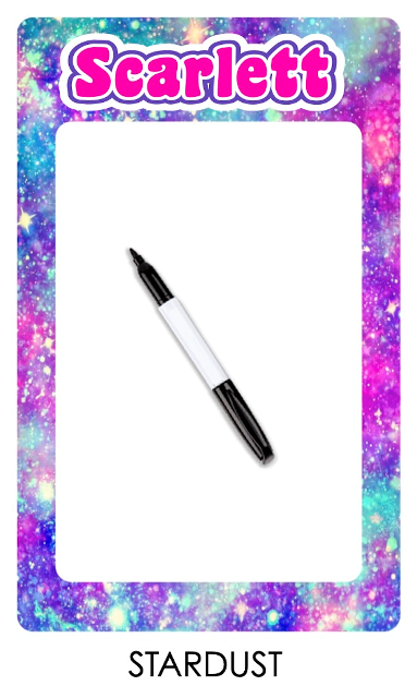 NAMEDROPS DRY ERASE BOARD PRE DESIGN (CUSTOM)-STARDUST