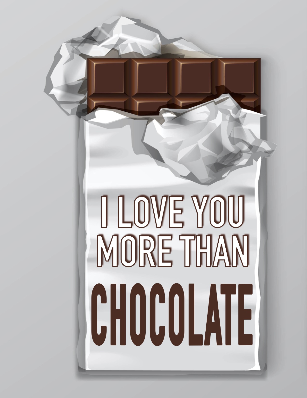 NAMEDROPS FOLDED NOTECARDS -I LOVE YOU MORE THAN CHOCOLATE