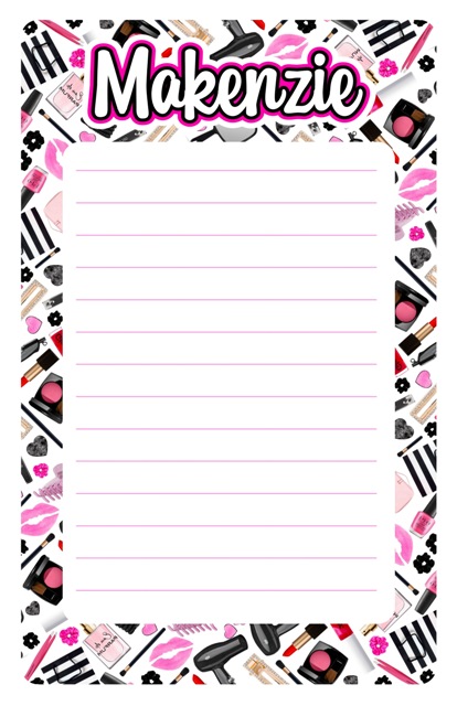 NAMEDROPS CUSTOM NOTEPAD-BEAUTY