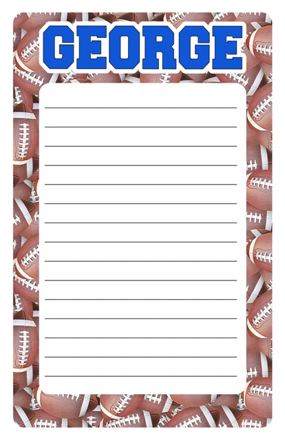 NAMEDROPS CUSTOM NOTEPAD-FOOTBALL