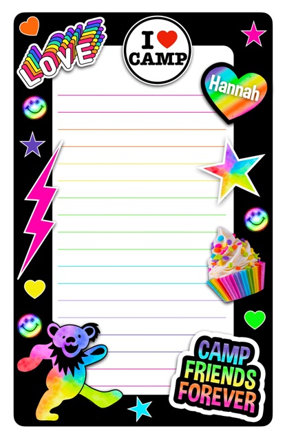 NAMEDROPS CUSTOM NOTEPAD-I HEART CAMP