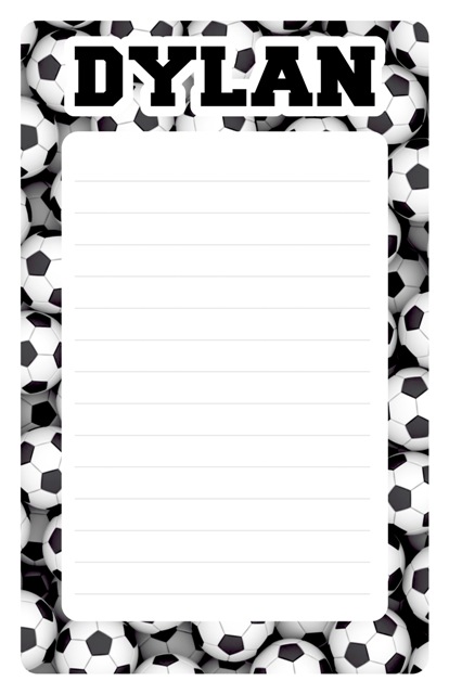 NAMEDROPS CUSTOM NOTEPAD-SOCCER