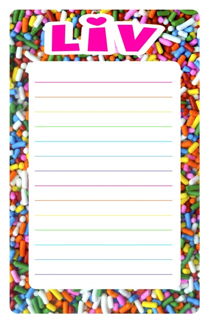 NAMEDROPS CUSTOM NOTEPAD-SPRINKLES