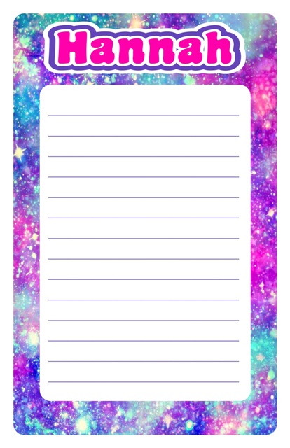 NAMEDROPS CUSTOM NOTEPAD-STARDUST