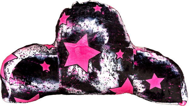 Penelope Wildberry Boyfriend Pillow-Fuzzy-Pink Stars Tie Dye