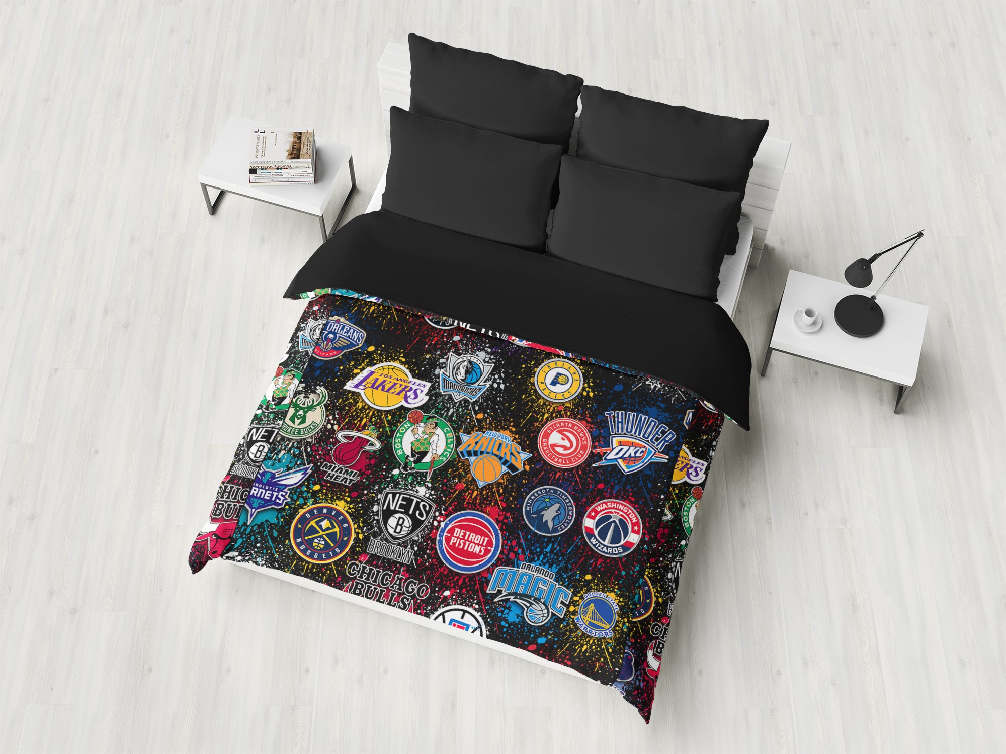 PENELOPE WILDBERRY COMFORTER-NBA SPLATTER TEAM