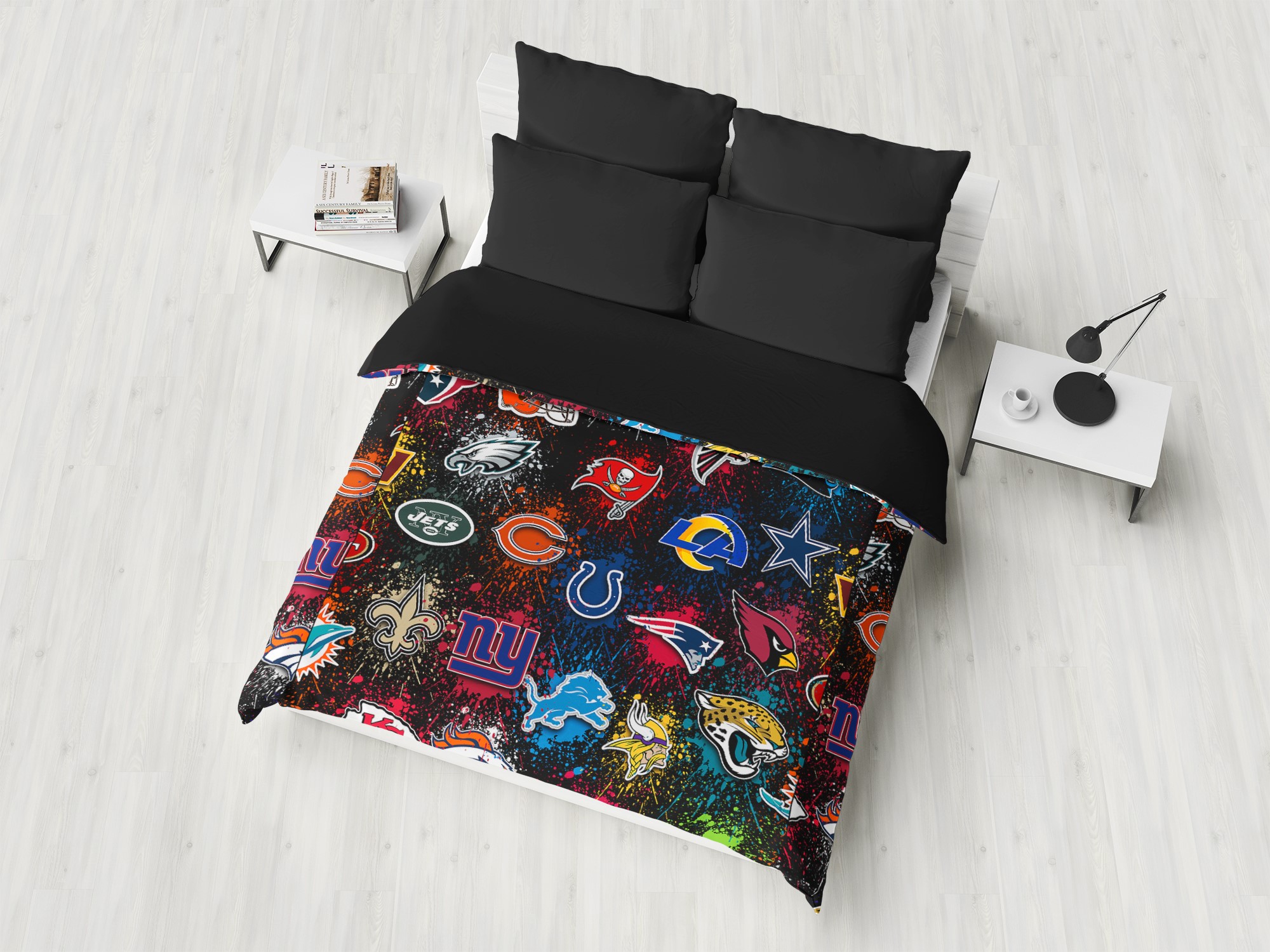 PENELOPE WILDBERRY COMFORTER-NFL SPLATTER TEAM