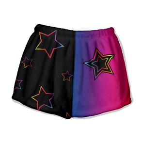 Penelope Wildberry Loungeshorts-Black Rainbow Stars