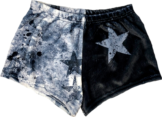 PENELOPE WILDBERRY PLUSH SHORTS - GRUNGE STARS