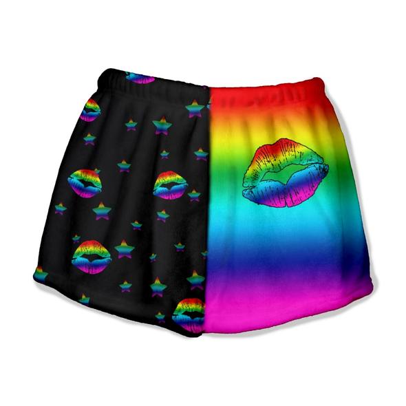 Penelope Wildberry Loungeshorts-Rainbow Lips