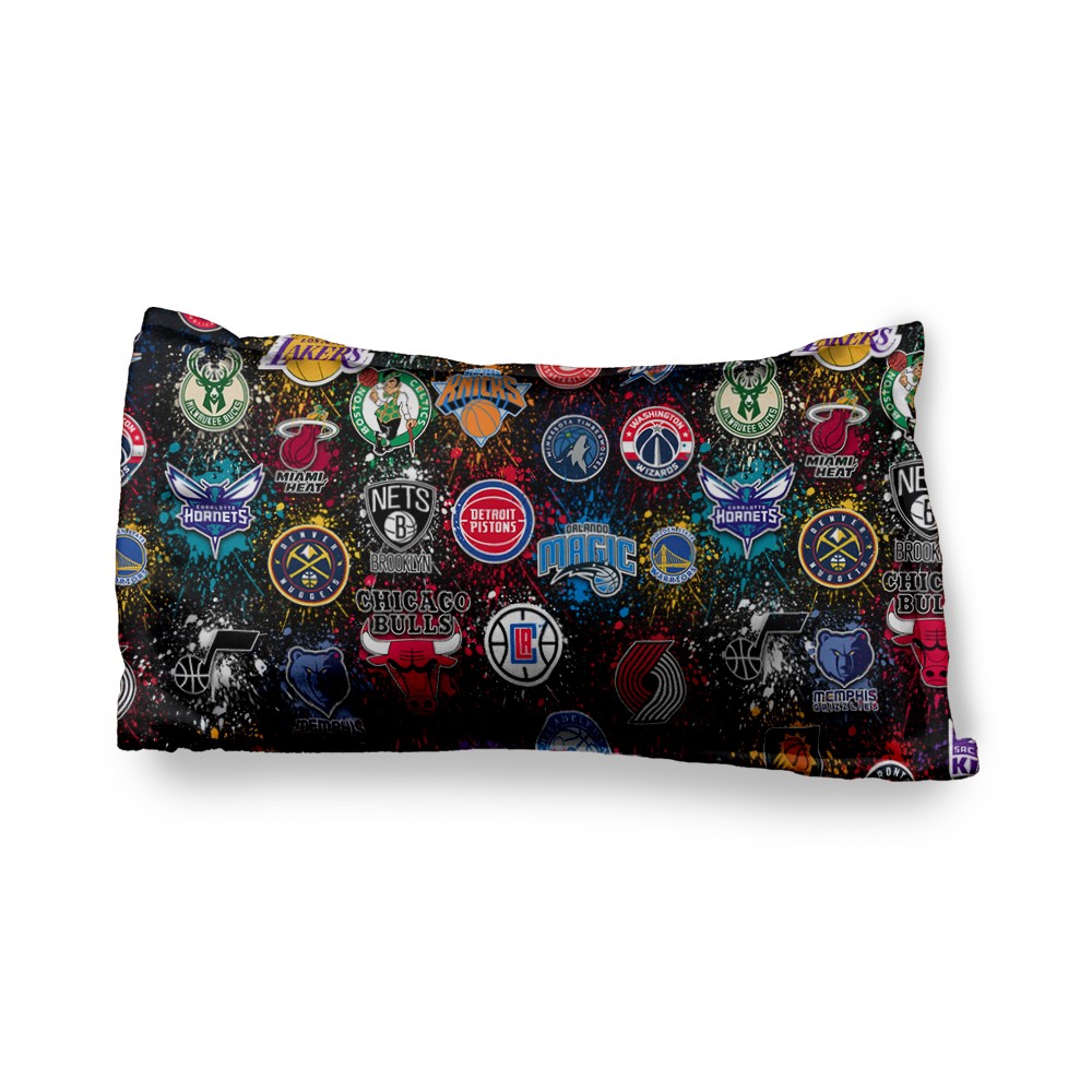 Penelope Wildberry Fuzzy Pillow Case-NBA SPLATTER