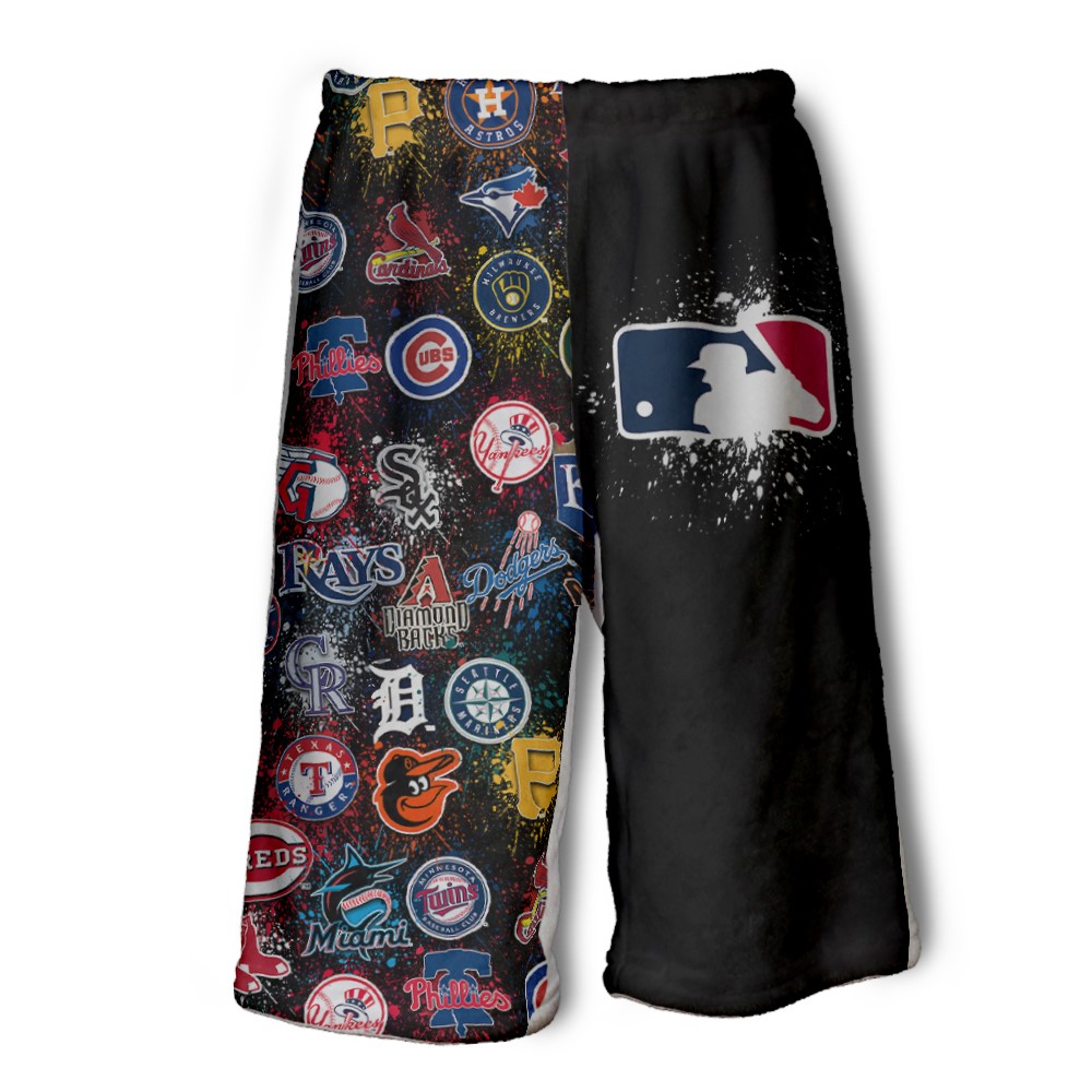 PENELOPE WILDBERRY LONG SHORTS-MLB SPLATTER