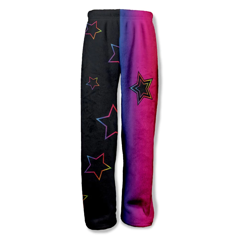 Penelope Wildberry Loungepants-Black Rainbow Stars