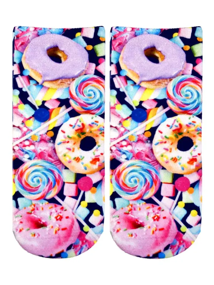 FUN ANKLE SOCKS-DONUT & CANDY