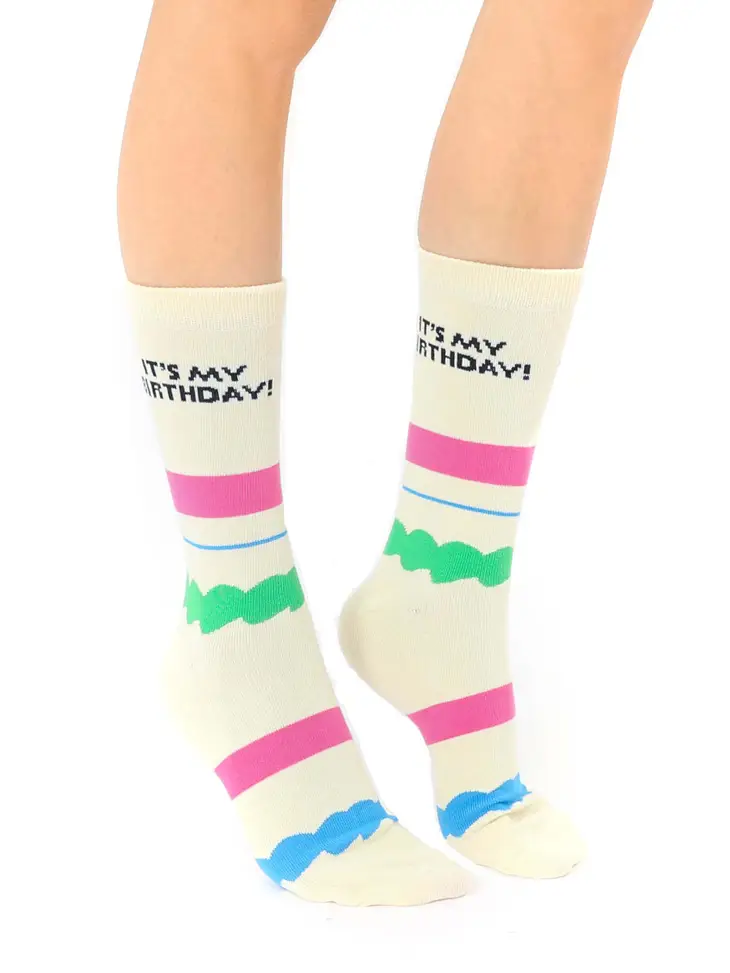 FUN ANKLE SOCKS-BIRTHDAY 3D