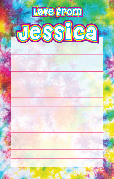 CAMP NOTEPADS-COLORFUL ABSTRACT TIE DYE-CUSTOM