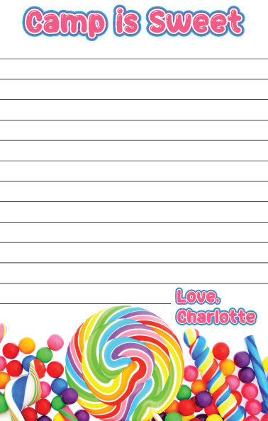 CAMP NOTEPADS-COLORFUL CANDY-CUSTOM