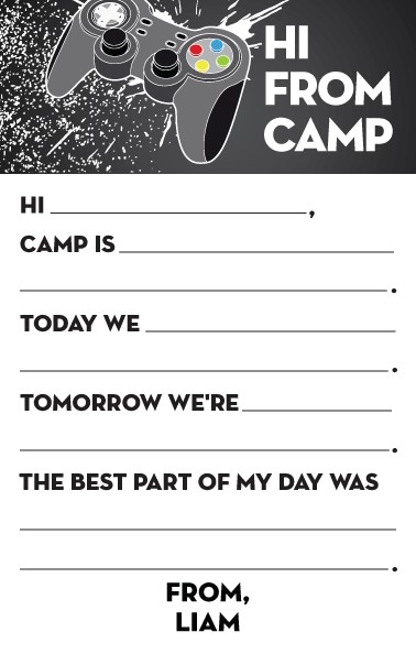 CAMP NOTEPADS-MODERN GAMING-FILL IN-CUSTOM