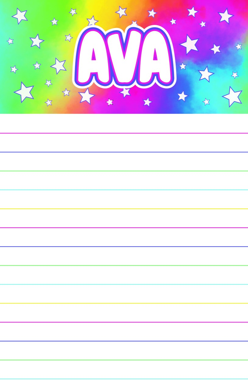 CAMP NOTEPADS-CUSTOM-STARS ON BRIGHT GRADIENT