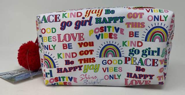 POSITIVE VIBES COSMETIC BAG