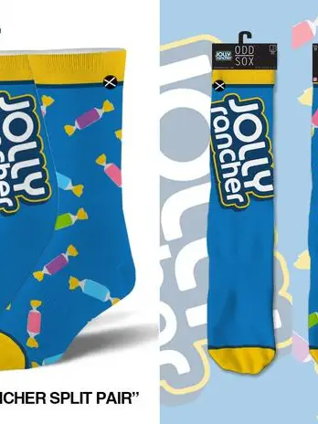 ODD SOX JOLLY RANCHERS SPLIT MENS CREW SOCKS