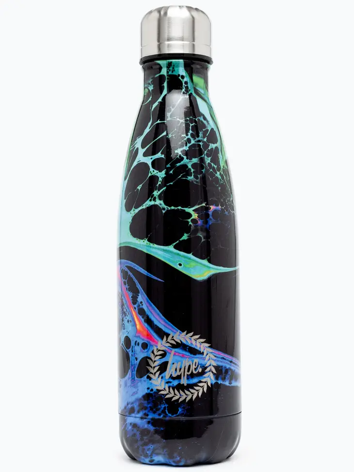 HYPE WATER BOTTLE-BLACK MARBLE INK