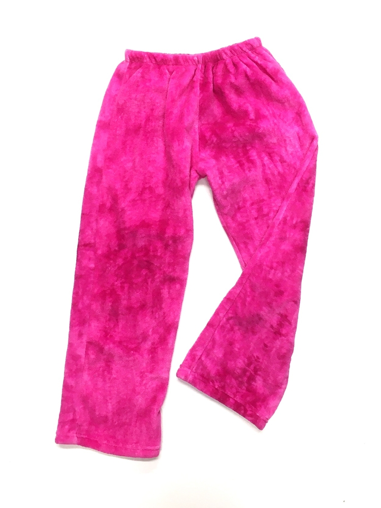 FUZZIE PANTS-PINK TIE DYE