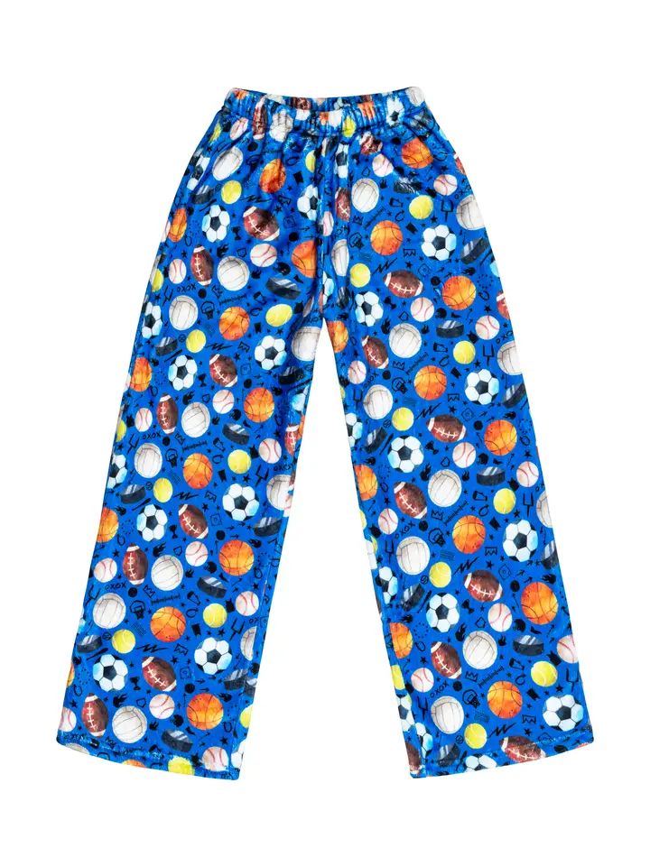 BLUE SPORTS PLUSH PANTS