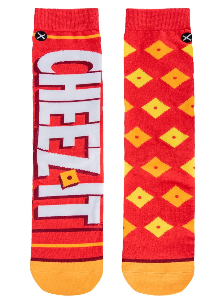 CHEEZ IT CRACKERS KNIT SOCKS