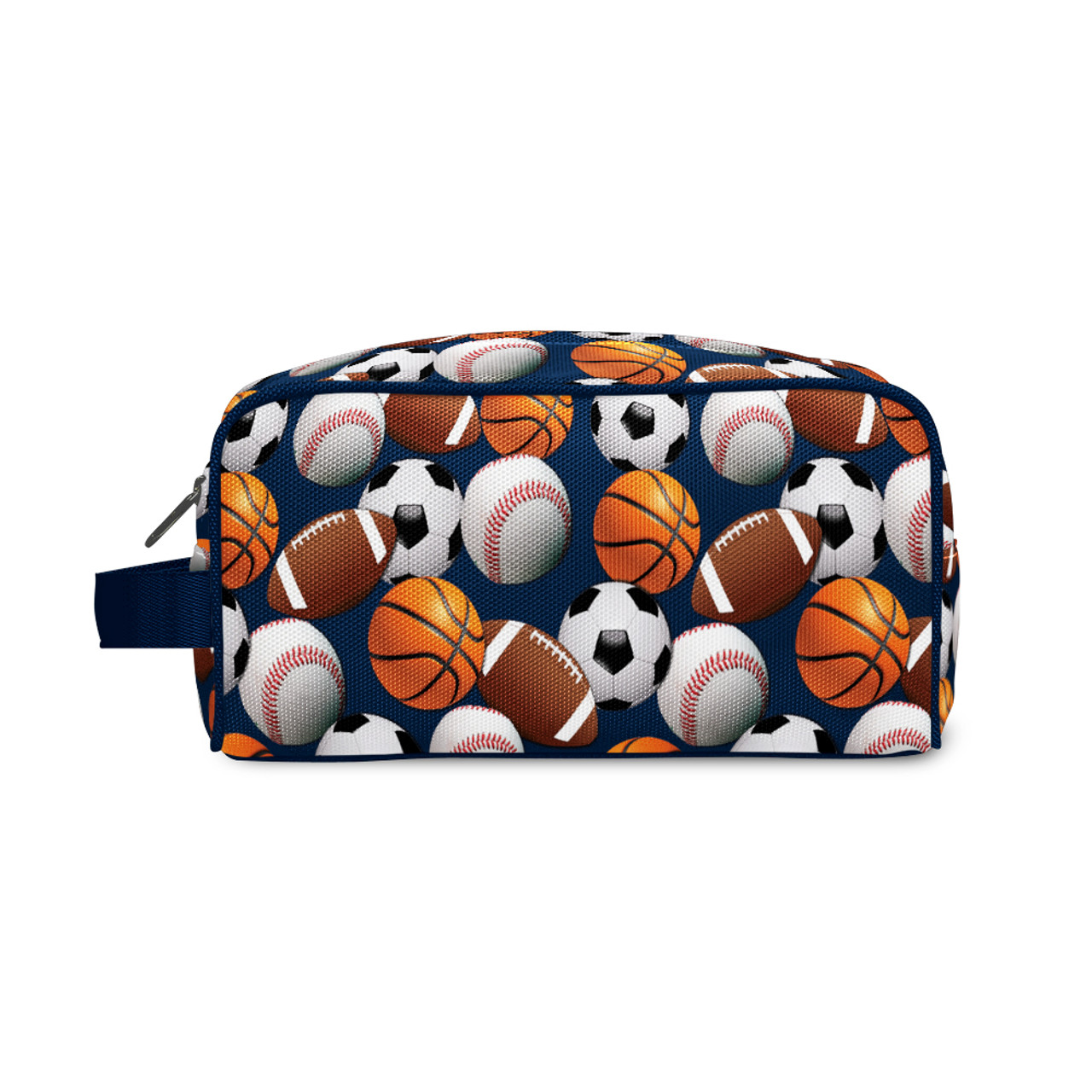 NAVY SPORTS CANVAS COSMETIC BAG