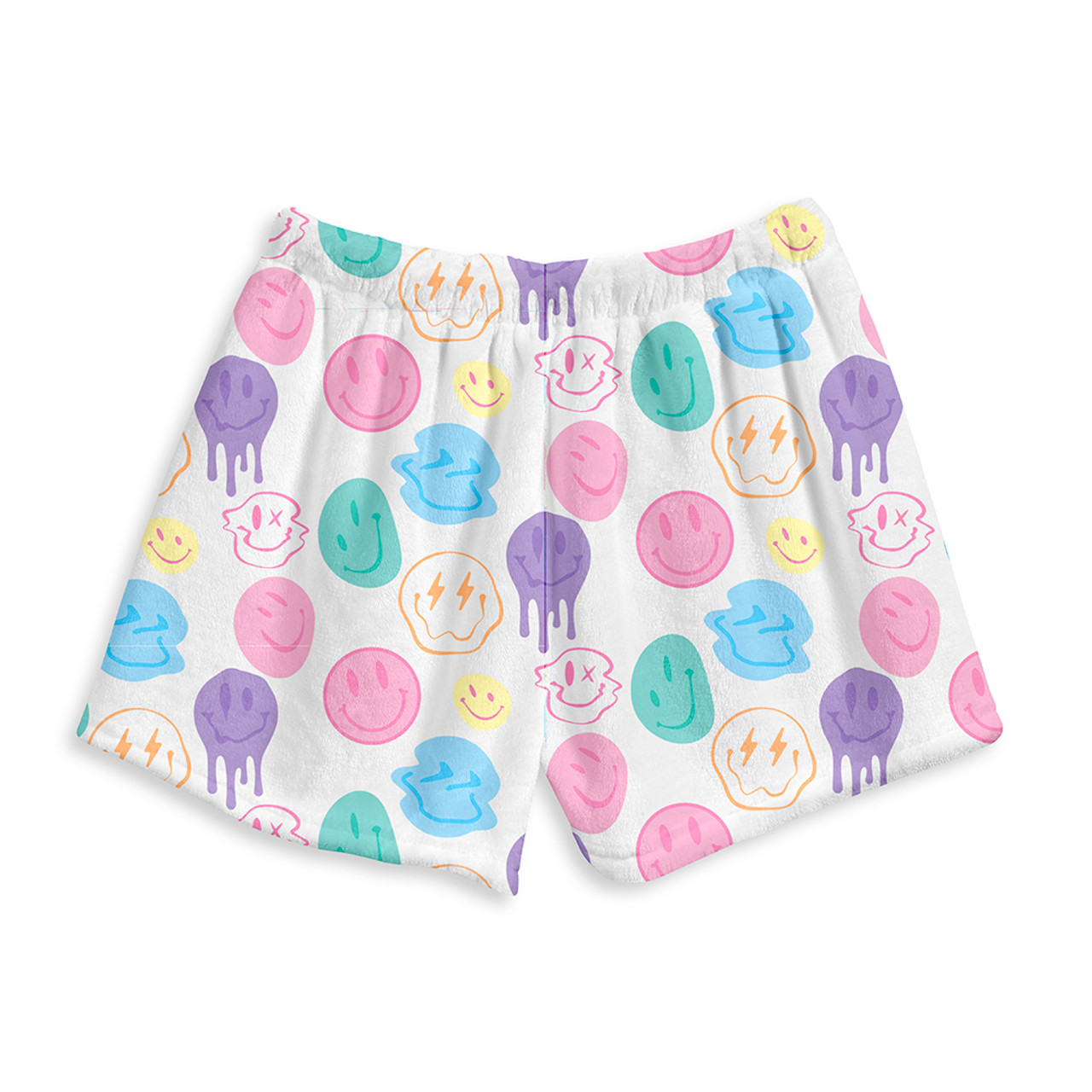 LOUNGE SHORTS-PASTEL SMILEY