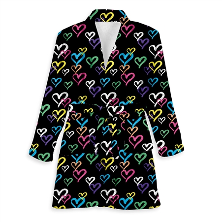 GRAFITTI HEART BATHROBE